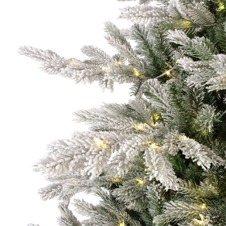 EVERLANDS Künstlicher Weihnachtsbaum Beschneite Grandis Pre-Lit Tanne Micro-LEDs